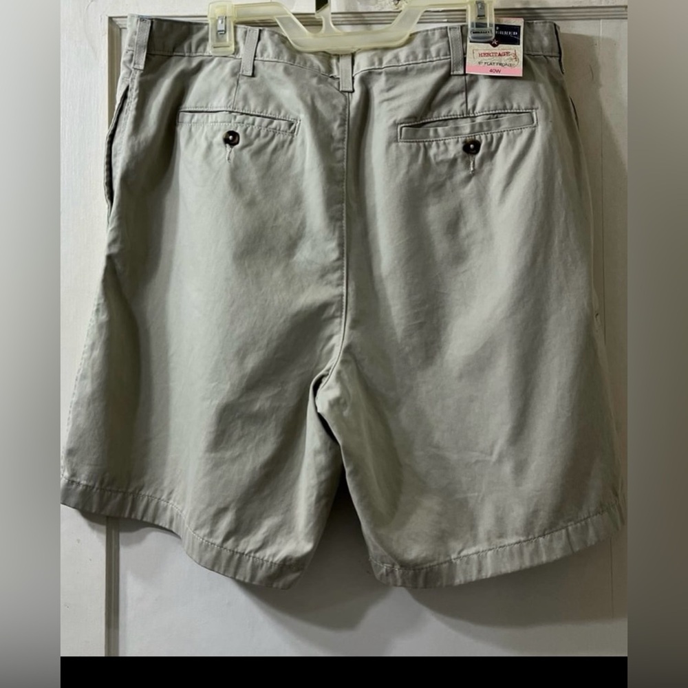 Saddlebred Light Khaki Flat Front Shorts - Picture 3 of 5